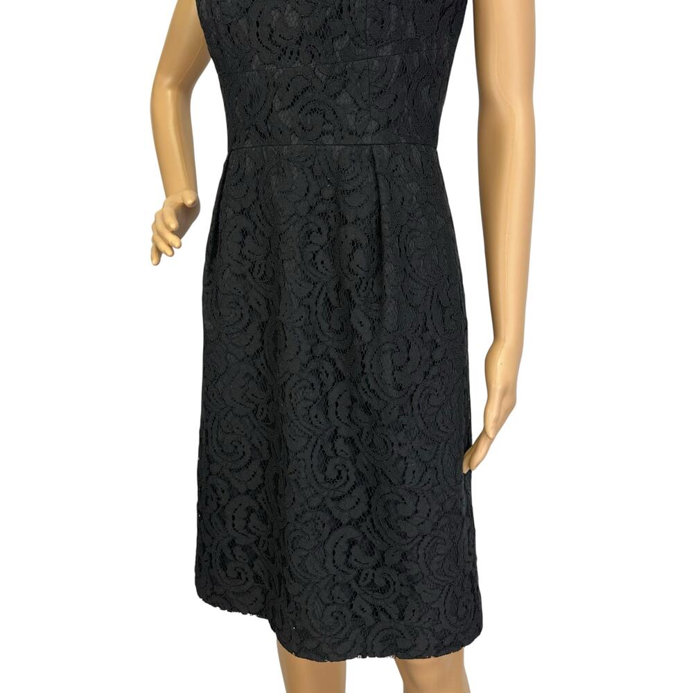 J. Crew Elsa Dress in Leavers Lace Black A6005 Size 4 - Picture 8 of 12